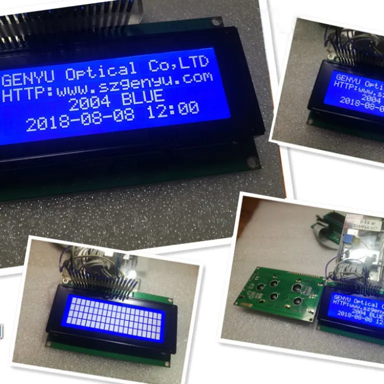 ماژول LCD آبی کارخانه‌ای LCM نمایشگر تجهیزات ابزار دقیق 2004A ماژول COB صفحه نمایش ماتریس نقطه‌ای کاراکتری STN