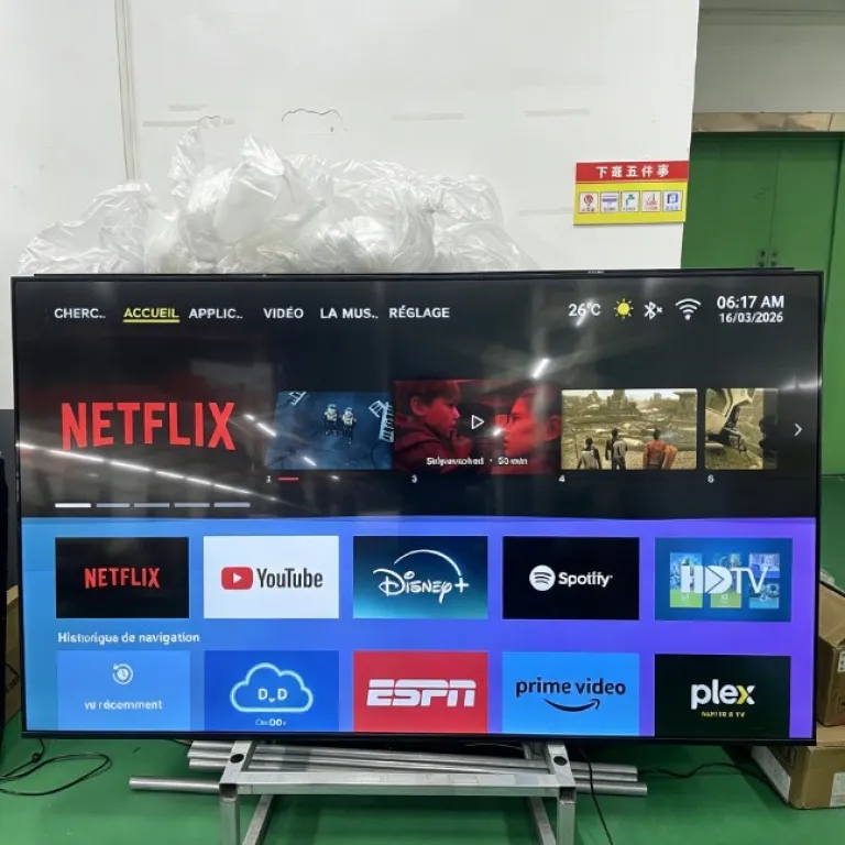 تلویزیون LED چندزبانه 55 اینچ قابل نصب توکار و دیواری برای هتل، تجاری و خانگی، فروش مستقیم کارخانه