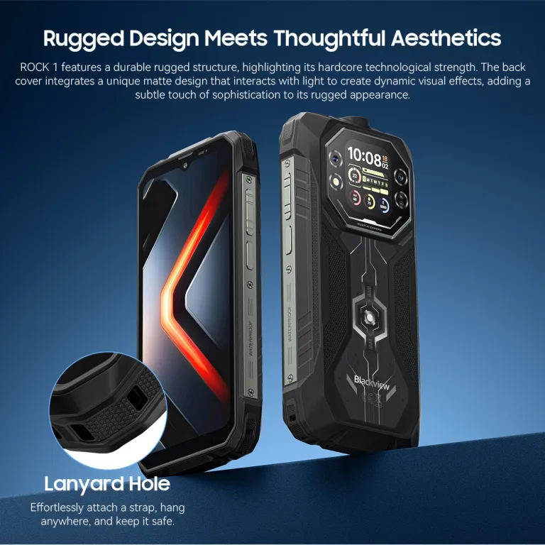 گوشی هوشمند سه‌محافظ سری Blackview ROcK نسل 1 با نمایشگر ثانویه بزرگ، تحویل هنگ کنگ