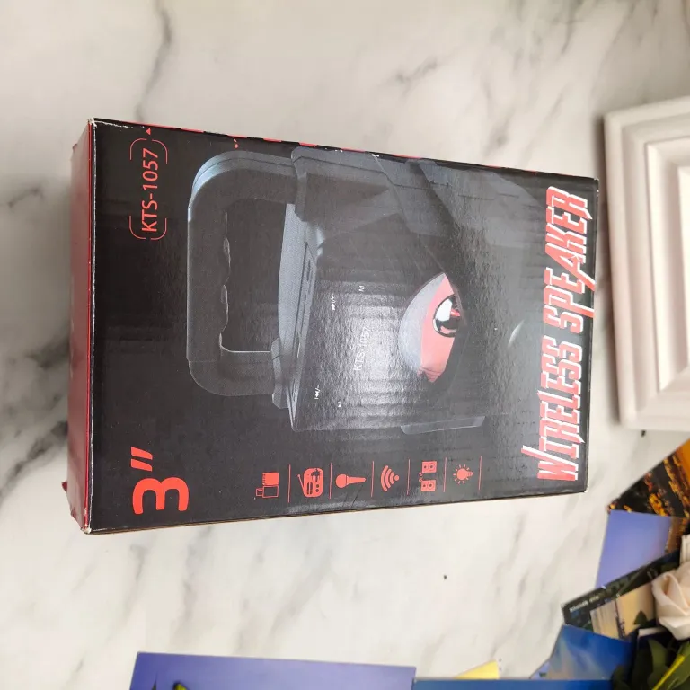KTS-1057 بلندگوی بلوتوثی قابل حمل با ساب‌ووفر، مناسب فضای باز، پشتیبانی از کارت حافظه، بلندگوی 3 اینچی با نورپردازی