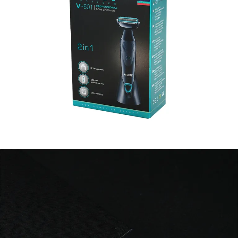 VGR601تیغ اصلاح صورت مردانه ضد خراشIPX4موزن بینی قابل شستشو دوکاره ریشتراش