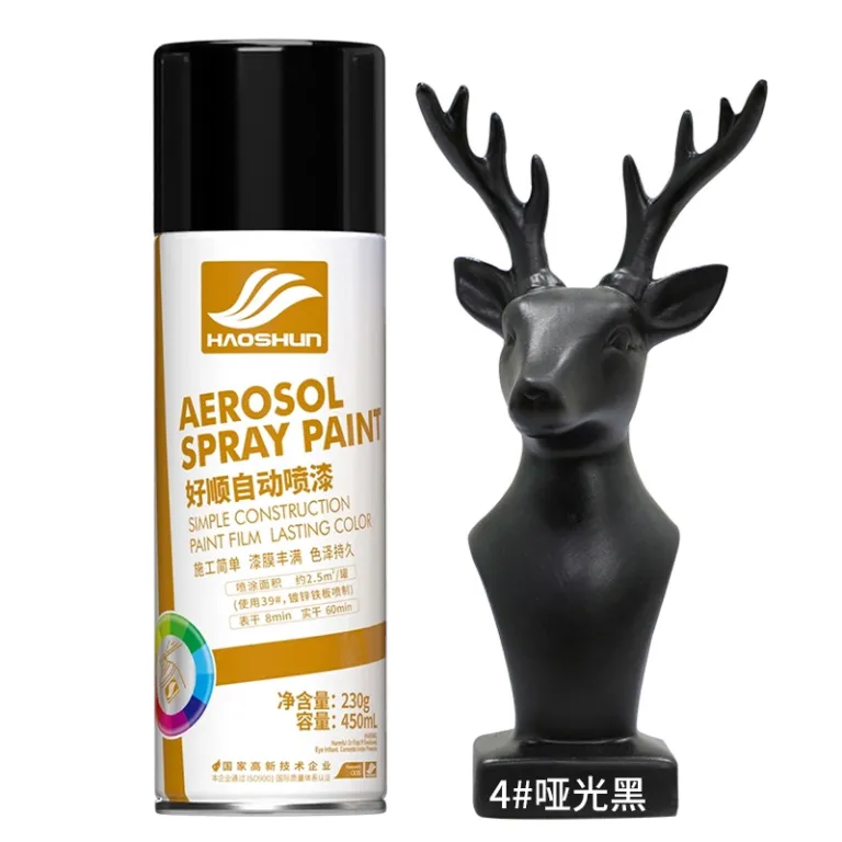 اسپری رنگ 450ml هاوشون ضدزنگ فلز در رنگ‌های مشکی سفید قرمز برای مصارف خانگی و تغییر رنگ خودرو