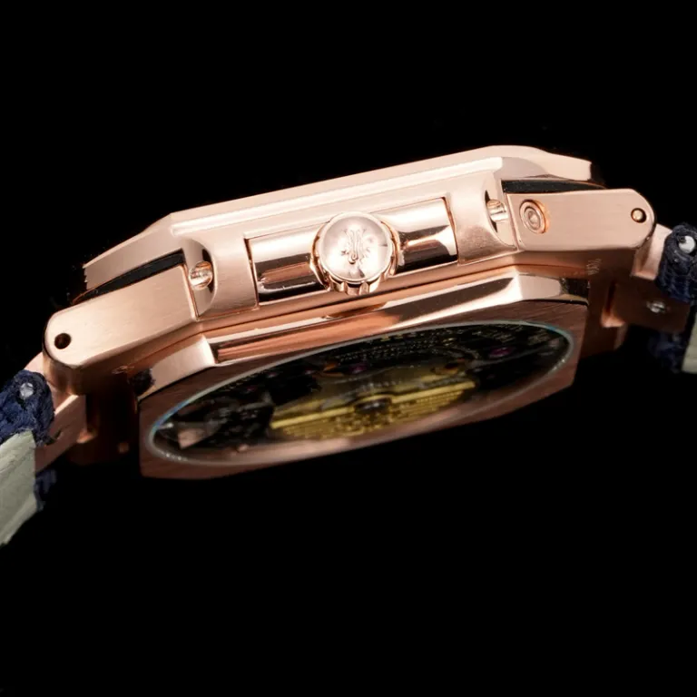 ساعت مردانه کلاسیک تمام اتوماتیک مکانیکی سری Patek Nautilus 5822 با بند چرمی، آماده دراپ‌شیپینگ
