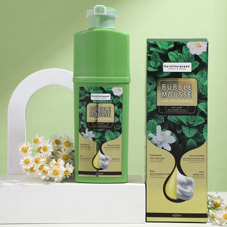 موس رنگ موی حباب‌دار کراس‌بوردر بدون تماس با پوست سر رنگ گیاهی شامپو رنگ مو hair dye shampoo