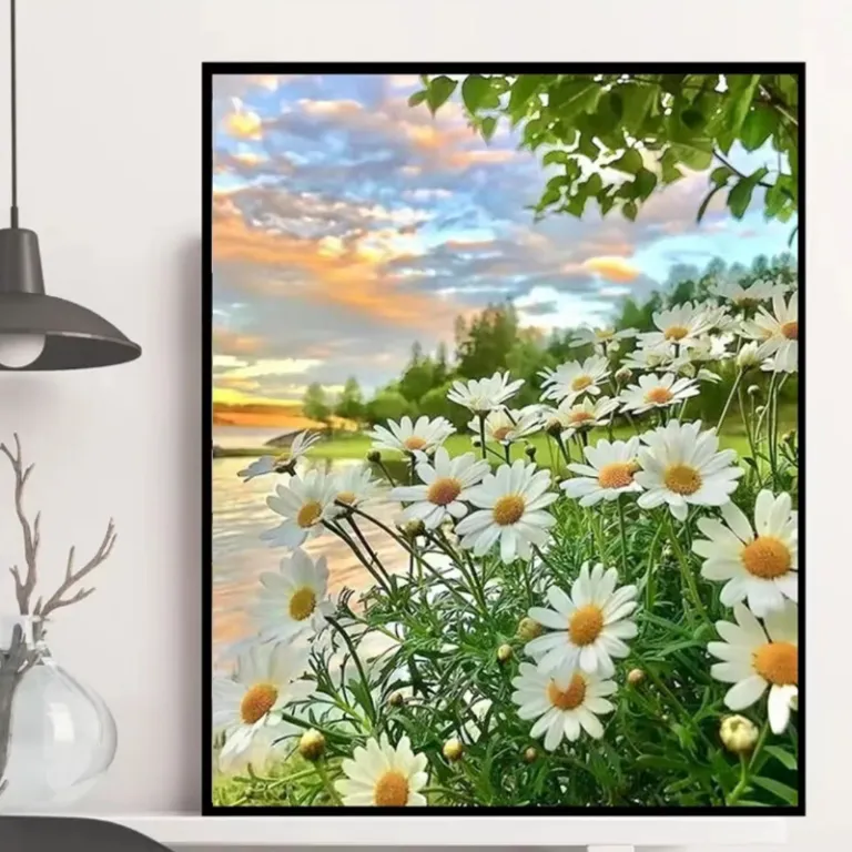 نقاشی رنگ‌روغن دیجیتال گل لاله DIY رنگ‌آمیزی دستی برای کودکان نقاشی منظره پرکننده عمده