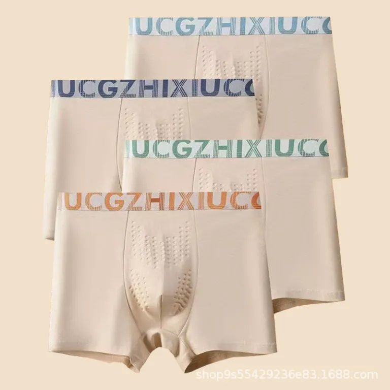 شلوارک مردانه چهارخانه نخی مراقبت از سلامت با عصاره قارچ کرم ابریشم، تنفس‌پذیر و مناسب ورزش، مخصوص عمده‌فروشی