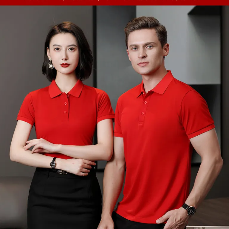 پیراهن پولو یقه‌دار آستین‌کوتاه زودخشک تابستانی لباس کار تیشرت تبلیغاتی با چاپ لوگو و گلدوزی سفارشی