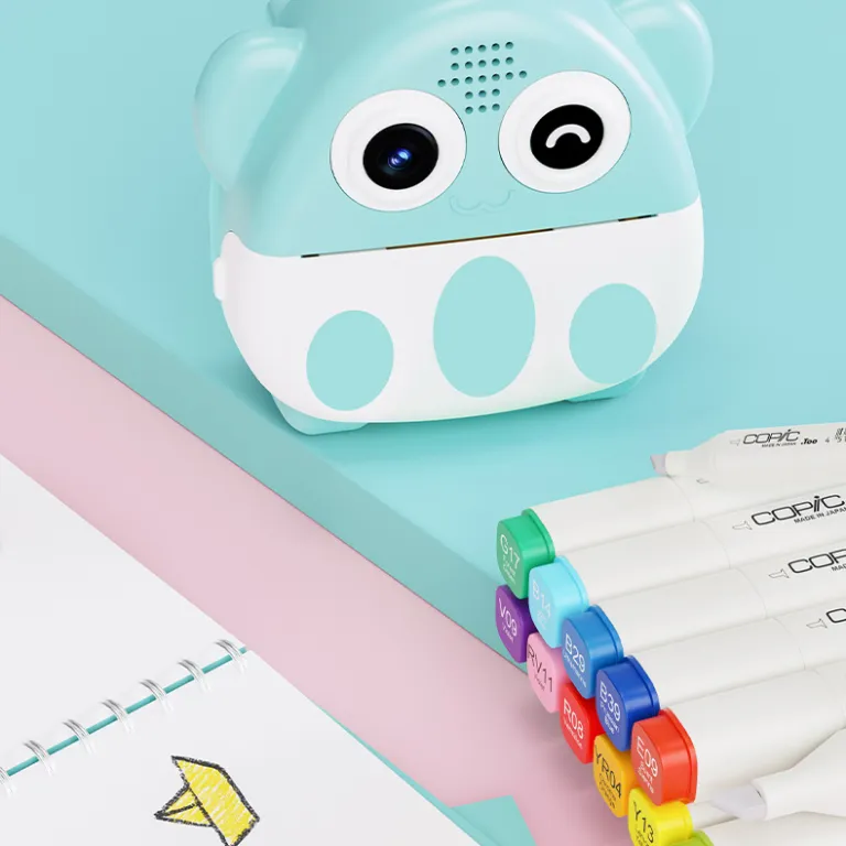 دوربین دیجیتال کودک مدل جدید چاپ فوری عکس، دوربین اسباب‌بازی کارتونی بامزه مینیاتوری با کیفیت HD برای هدیه