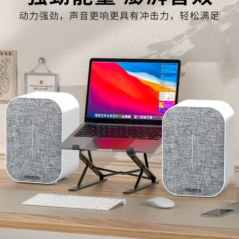 بلندگوی بلوتوثی پرقدرت جدید 50w، مناسب قفسه کتاب، رومیزی و کامپیوتر، ساب‌ووفر چندرسانه‌ای
