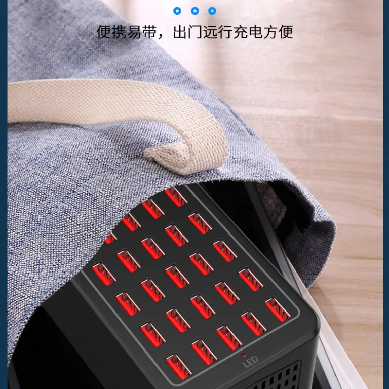 شارژر چند پورت USB پرقدرت 150W با 10 پورت، 15 پورت، 20 پورت و 30 پورت، مناسب مصارف بین‌المللی 1A2A