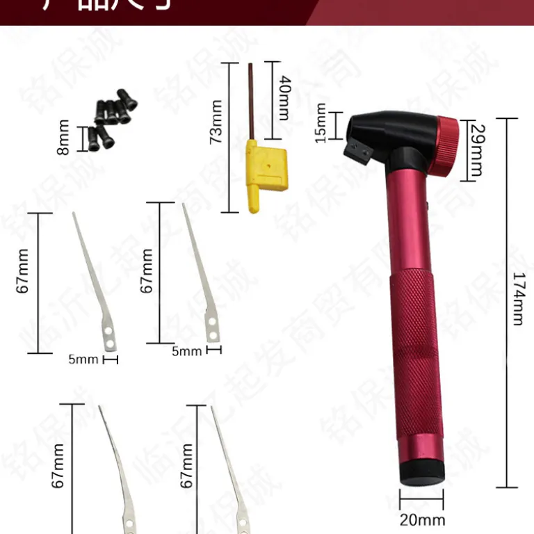 مجموعه پروب قفل‌بازکن با دسته آلیاژی و چراغ چشم عقابی، ابزار تعمیر خودرو، آندوسکوپ جدید با نور فیبر نوری