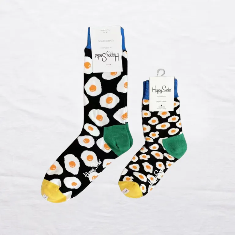 جوراب بچگانه HappySocks طرح کارتونی ساق متوسط مدل هایپی مناسب دختر و پسر برای استفاده بیرون از منزل طرح بامزه عمده و خانوادگی