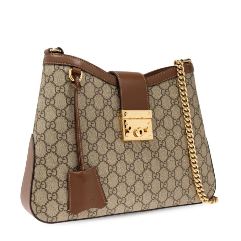 کیف دستی و دوشی زنانه GUCCI Padlock با قفل GG و بند زنجیری