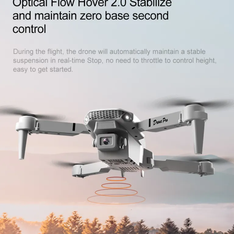 پهپاد چهار ملخه اسباب‌بازی کودکان با صفحه‌نمایش اختصاصی و دوربین هوایی، مدل جدید drone برون‌مرزی e88