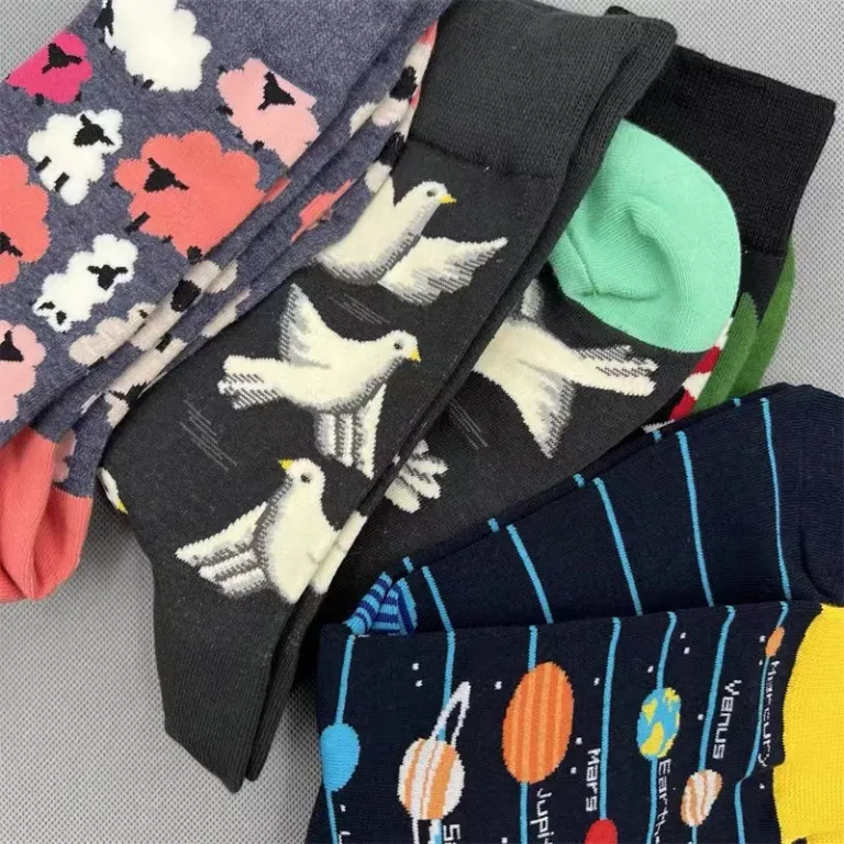 جوراب رنگی HappySocks مردانه طرح کارتونی فانتزی اینستاگرامی ساق‌متوسط بیرونی خیابانی