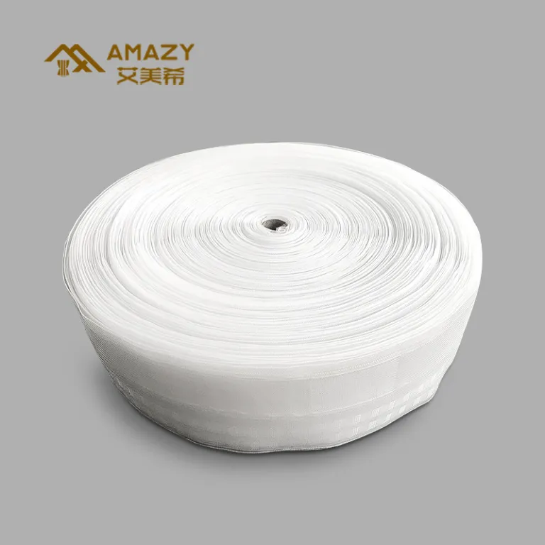 نوار پرده مارپیچ کارخانه صادراتی، نوار آستر شفاف نایلونی 10cm، توری ماهیگیری متراکم، نوار قلاب‌دار برای رد کردن قلاب و نخ
