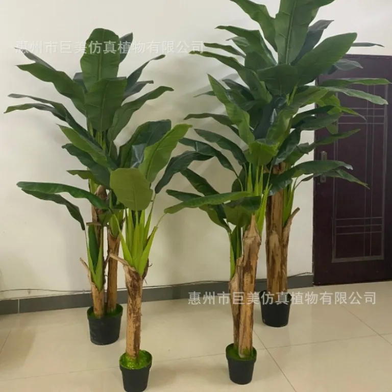 ترکیب گیاهان مصنوعی بزرگ، درخت مصنوعی گلدانی، درخت مصنوعی برای دکوراسیون داخلی و خارجی، درخت موز، نخل شامادورا، عمده فروشی