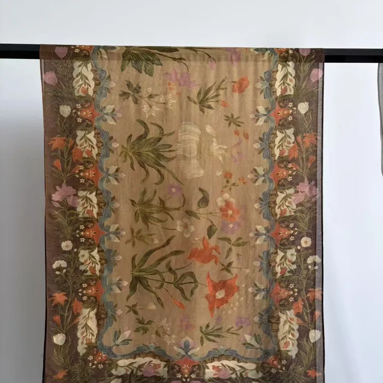 شال و روسری چاپی سری آبرنگ پرفروش از جنس مودال و ویسکوز، روسری قومی، روسری ابریشمی 180*70cm