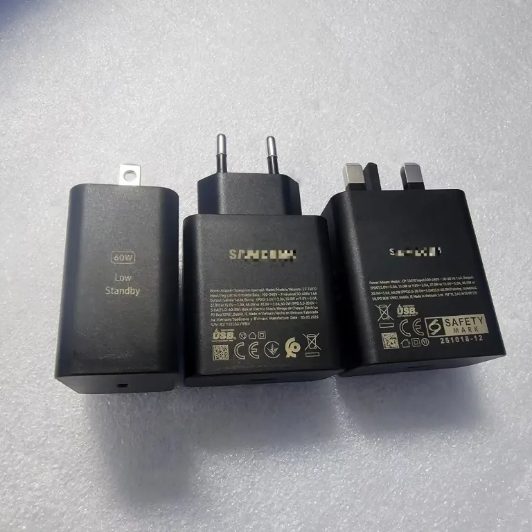 شارژر مناسب سامسونگ 60W با پشتیبانی از S26ultra شارژ فوق سریع 3.0 شارژر نیترید گالیوم T6010