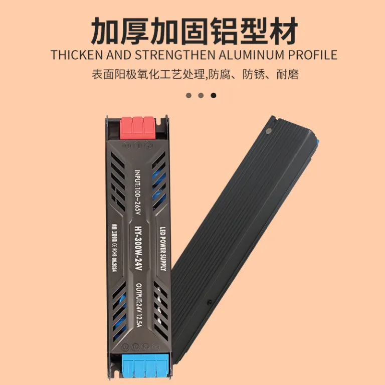 منبع تغذیه سوئیچینگ فوق‌باریک با رزین 24V منبع تغذیه جعبه نور درایور LED ولتاژ پایین برای نوار LED و چراغ خطی ریلی
