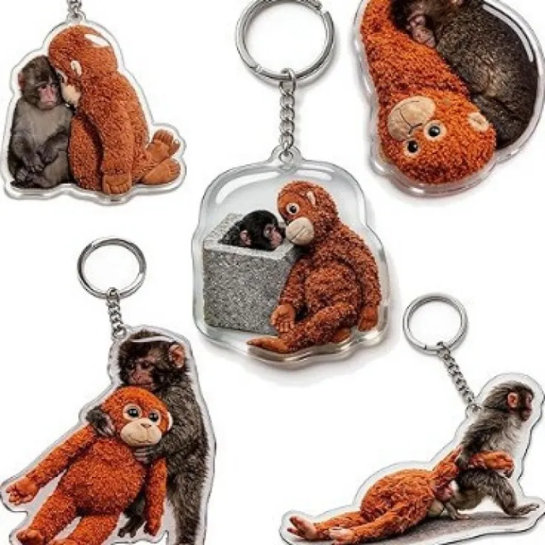 آویز اکریلیک تخت Protect Punch The Monkey طرح اورانگوتان قرمز، محصول جدید صادراتی 2D
