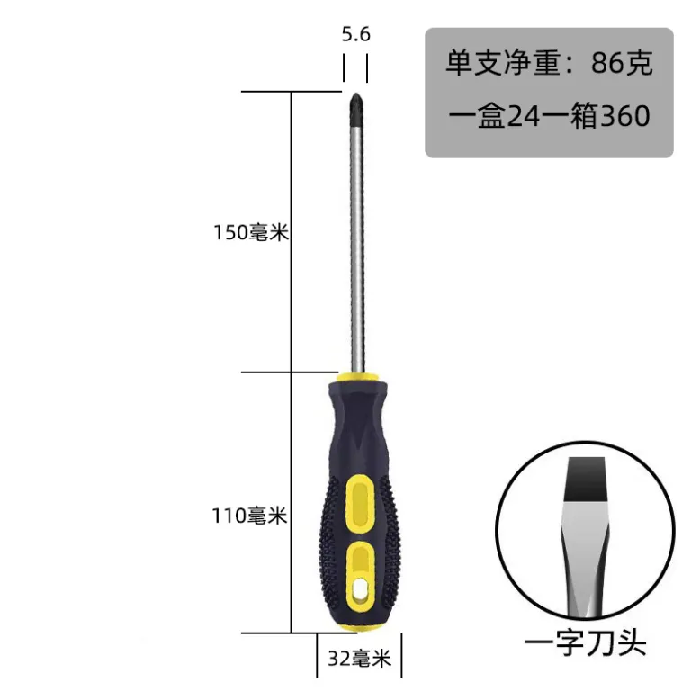 دسته پیچ‌گوشتی کارخانه‌ای دوطرفه چهارسو و دوسو آهنربایی ضدلغزش با روکش لاستیکی پیچ‌گوشتی چندکاره