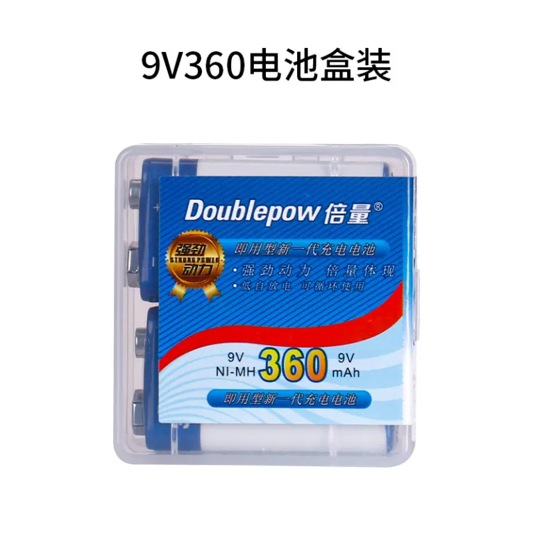 باتری نیکل-متال هیدرید کم‌خودتخلیه 9V280mAh با گارانتی 1 ساله برای مولتی‌متر و اسباب‌بازی، عمده با ظرفیت بالا
