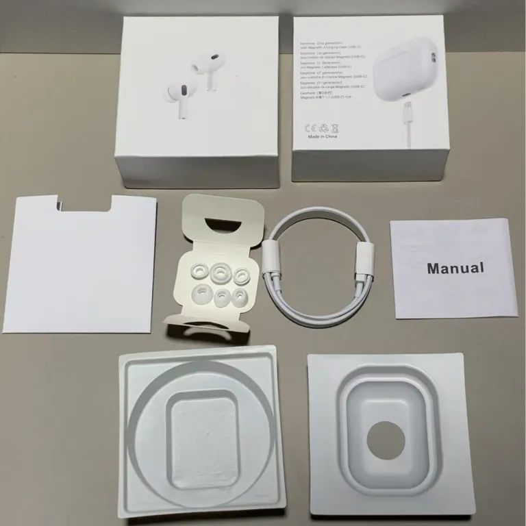 بسته‌بندی هدفون اپل Airpods Pro2 بسته‌بندی هدفون هواچیانگ‌بی 234567 نسل میوه