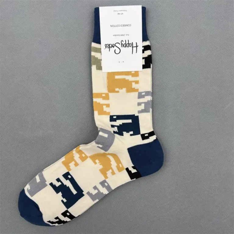 جوراب رنگی HappySocks مردانه طرح کارتونی فانتزی اینستاگرامی ساق‌متوسط بیرونی خیابانی