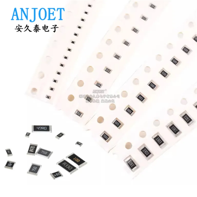مقاومت SMD 100PCS 0805 1% 0R~10M 750 اهم 33 اهم 10R 22K 680KR