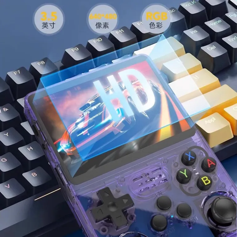 کنسول بازی جدید R36S کنسول دستی با کیفیت تصویر بالا 3D دارای دو جوی‌استیک، شبیه‌ساز GBA و آرکید، بازی King of Fighters