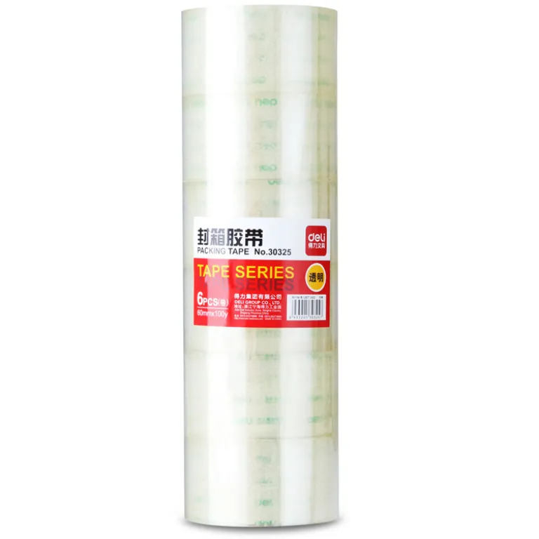 چسب نواری دلی عمده 100m انبار تجارت الکترونیک بسته‌بندی ارسال سریع بستن درب بسیار شفاف 45mm چسب نواری پهن سایز بزرگ 60mm