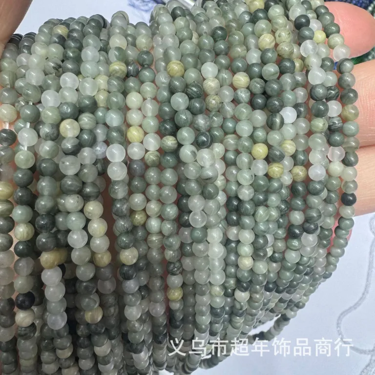 2mm3mm4mm مهره‌های گرد کوچک سنگ طبیعی، لوازم جانبی زیورآلات، آمیتیست، آونتورین سبز، تورمالین، مهره‌های DIY عمده