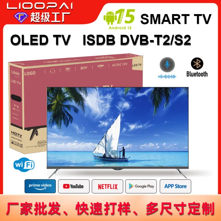 تلویزیون ال‌ای‌دی OLED بدون قاب 4k با وضوح فوق‌بالا و صفحه‌نمایش کامل 43 50 55 65 75 اینچ