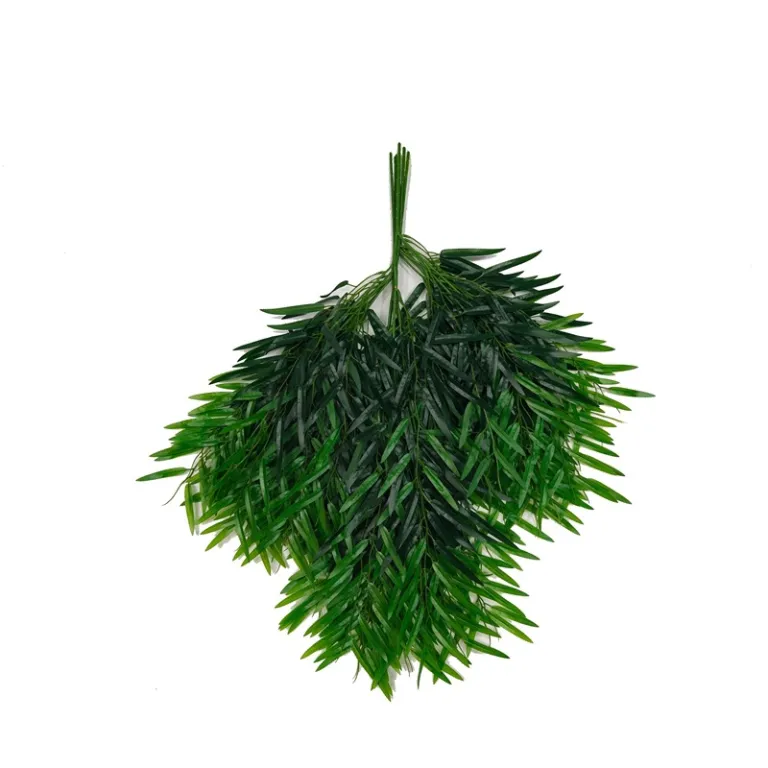 شاخه مصنوعی برگ انجیری با روکش پلاستیکی، برگ سبز مصنوعی برای تزئین باغ و فضای سبز