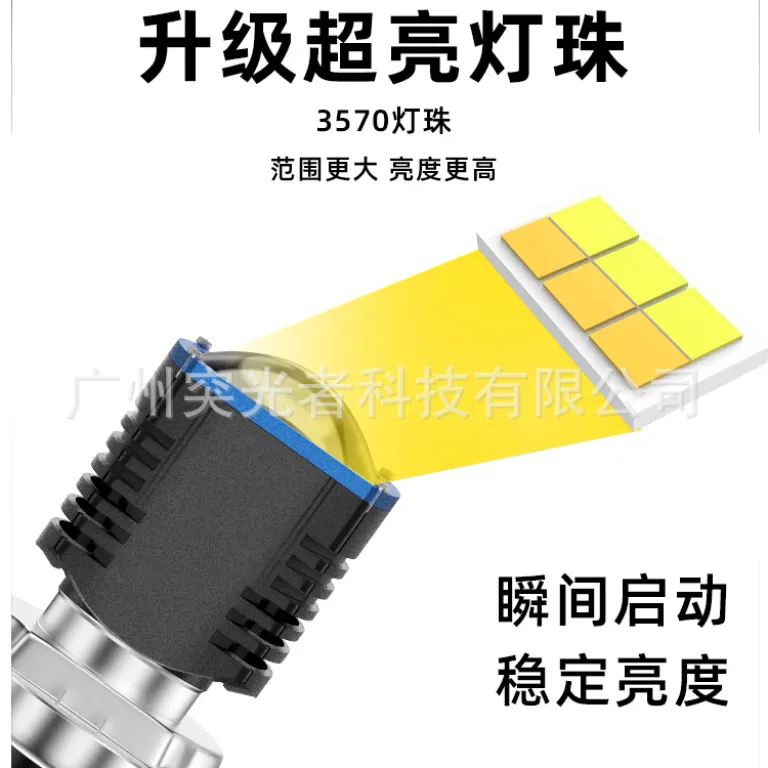 چراغ LED موتورسیکلت TGZ با فروش مستقیم کارخانه، H4 H6 BA20D 12W، نور بالا با تمرکز و چراغ روز