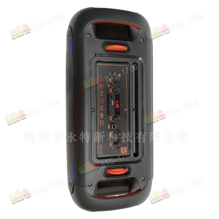 اسپیکر بلوتوثی قابل حمل بنددار BTS سری BTS-1709 دوگانه 6.5 اینچی عمده کارخانه KTS