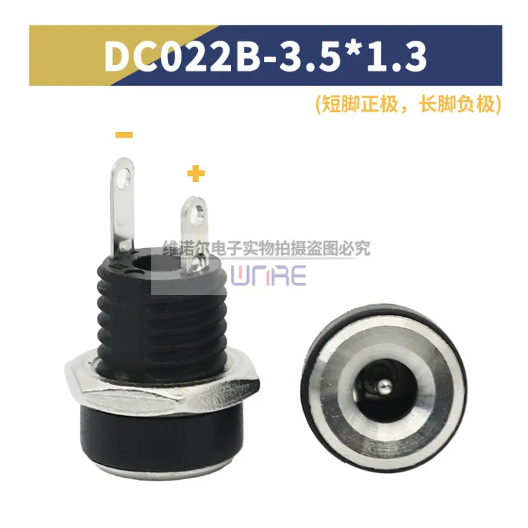 کانکتور فلزی دایرهای ضدآب رزوه‌ای منبع تغذیه DC-022B 5521 5525 سوکت مادگی شارژ DC