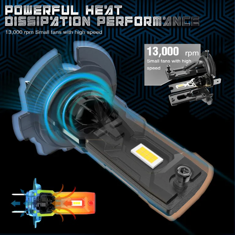 لامپ یکپارچه گرافنی T7S پرفروش صادراتی، نصب بدون آسیب 1:1 چراغ LED خودرو H7 چراغ جلو