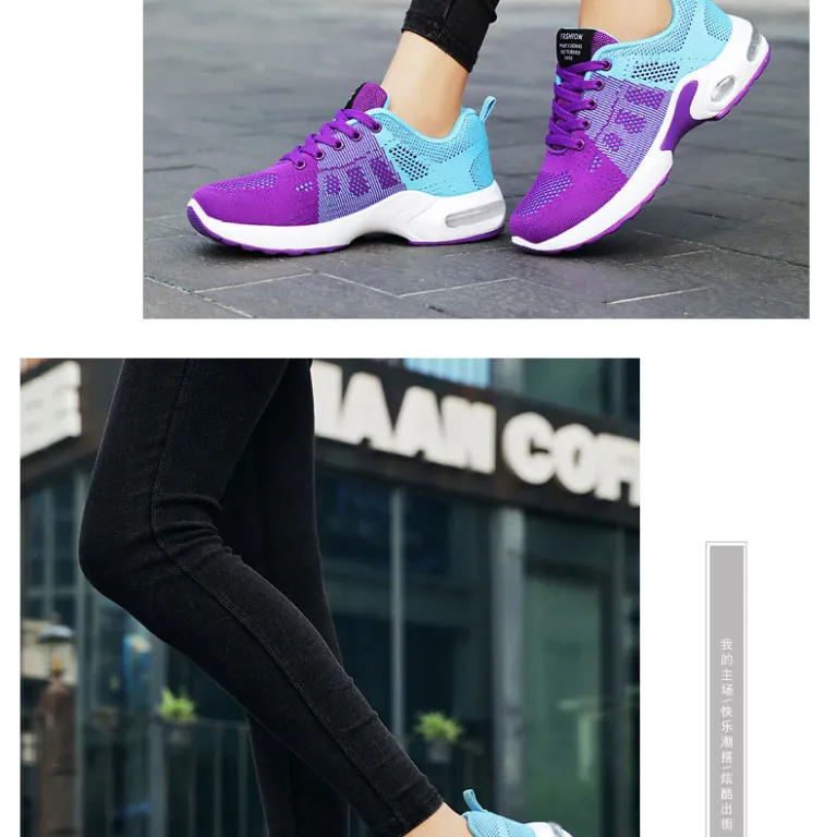 کفش ورزشی زنانه بهاره کراسبوردر سایز بزرگ زیره نرم کفش دویدن کفش هوا shoes کفش توری راحتی