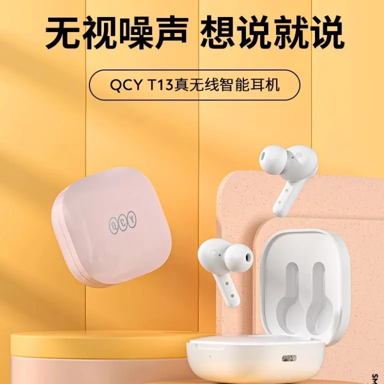 هندزفری بلوتوثی بی‌سیم واقعی QCY T13، داخل گوشی، تک و دو گوشی، مناسب ورزش و دویدن، مکالمه و موسیقی، باتری فوق‌العاده بادوام