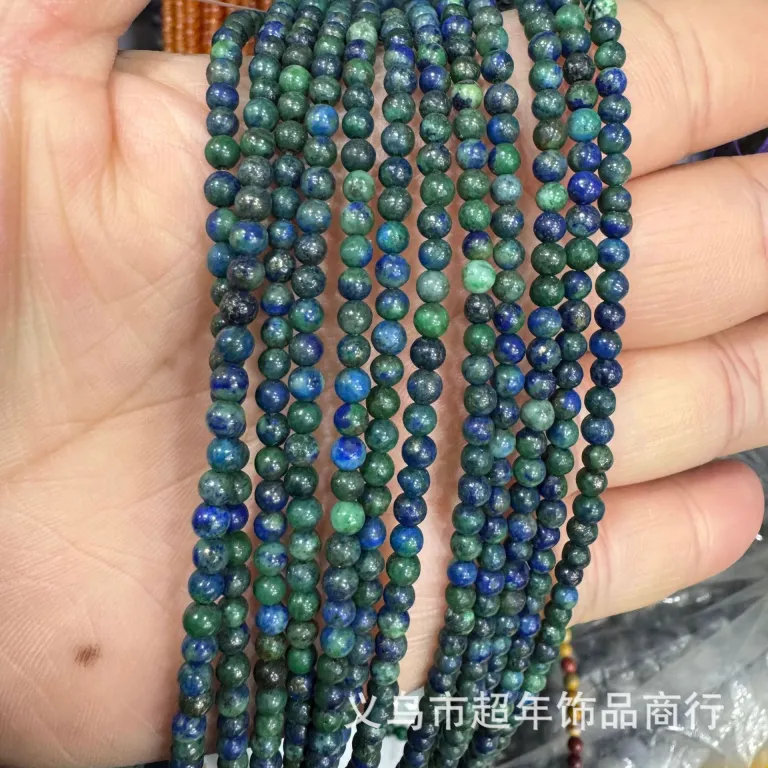 2mm3mm4mm مهره‌های گرد کوچک سنگ طبیعی، لوازم جانبی زیورآلات، آمیتیست، آونتورین سبز، تورمالین، مهره‌های DIY عمده