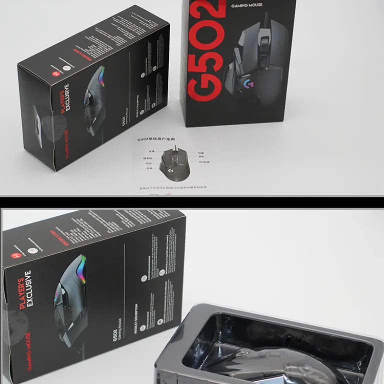 ماوس گیمینگ مکانیکی باسیم G502 با نور RGB و ماکرو مخصوص بازی‌های LOL و PUBG مناسب کافی‌نت