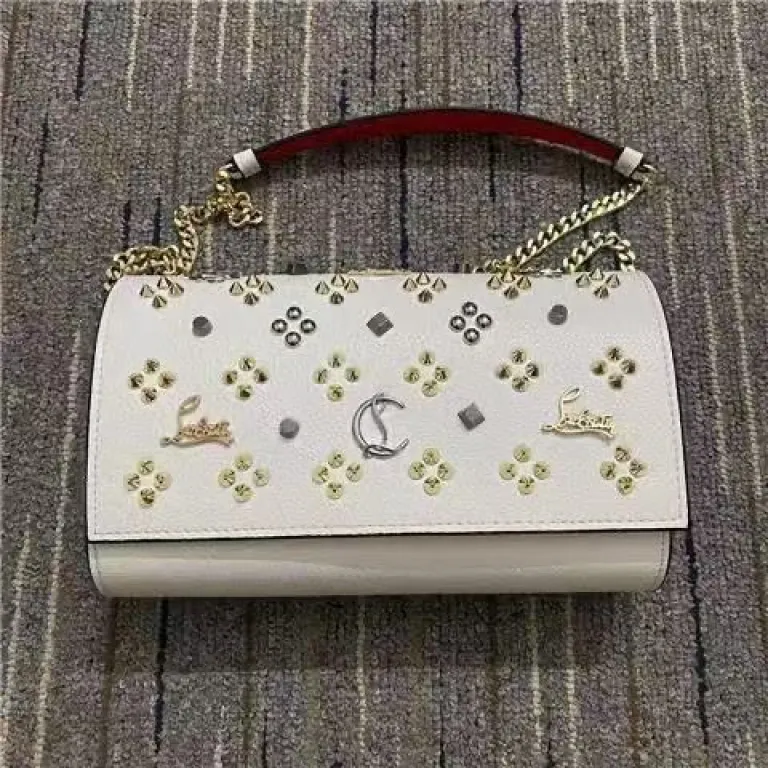 کیف دوشی زنانه طرح Christian Louboutin با پرچ و کف قرمز
