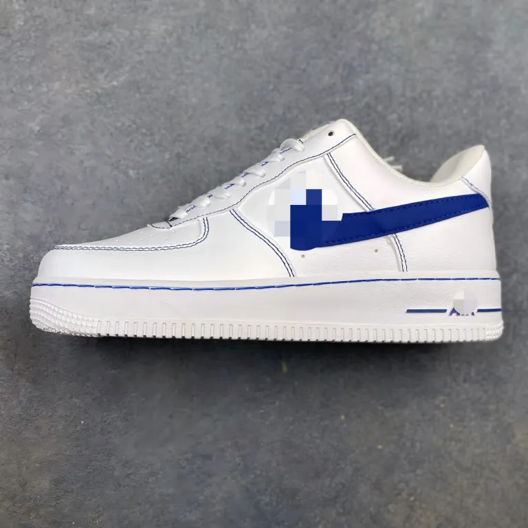 AF1‘07 کفش کتانی ساق کوتاه / کفش راحتی، دوخت لبه‌دار با جعبه اصلی و کفی هوا کامل