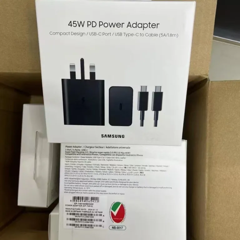 T4510 مناسب سامسونگ S22+S22Ultra شارژر موبایل تبلت پاوربانک لپ‌تاپ TYPE-C 45W