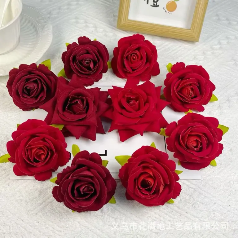 گل رز مخملی مصنوعی برای صحنه عروسی، دکوراسیون منزل، سنجاق سینه و قوس