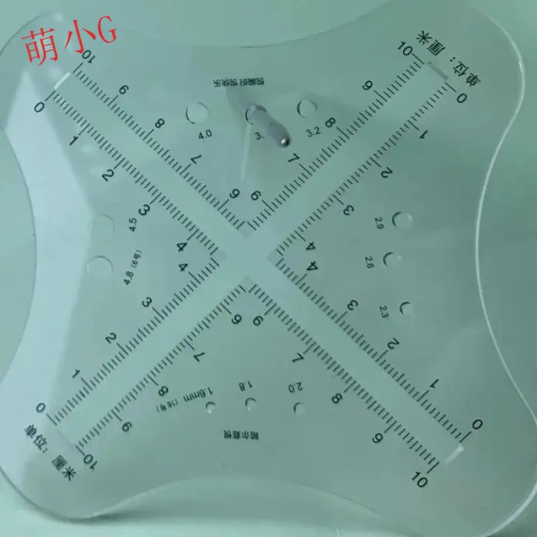 ابزار بافتنی دستی، خط‌کش اندازه‌گیری تراکم بافت نمونه کاموا، وسیله خلاقانه بافندگی، شمارنده میل و خط‌کش محاسبه
