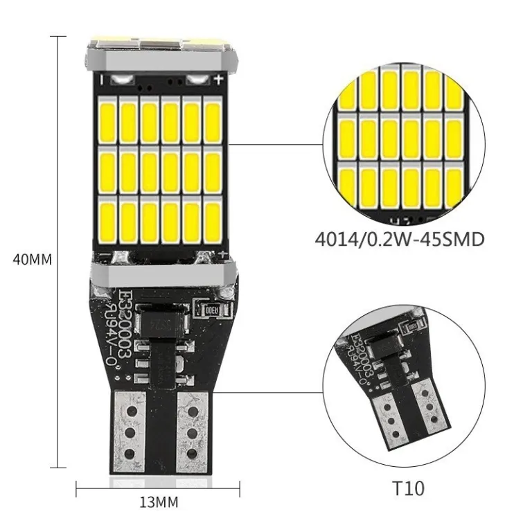لامپ ال‌ای‌دی دنده عقب خودرو با رفع خطا T15-4014-45SMD لامپ راهنما لامپ ترمز لامپ چراغ عقب پرشدت