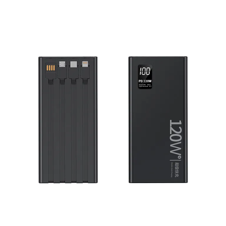 3C دارای گواهی 120W پاوربانک شارژ سریع فوق‌سریع 20000 میلی‌آمپر ظرفیت بالا شارژ سریع دوطرفه پاوربانک قابل حمل